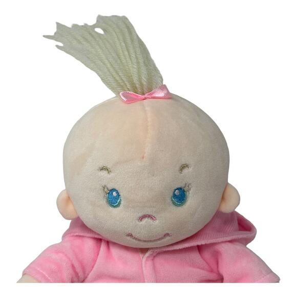 June Garden 12" Sweet Dolly Frida Stuffed Ultra Soft Baby Bear Doll Pink Outfit - Picture 9 of 16